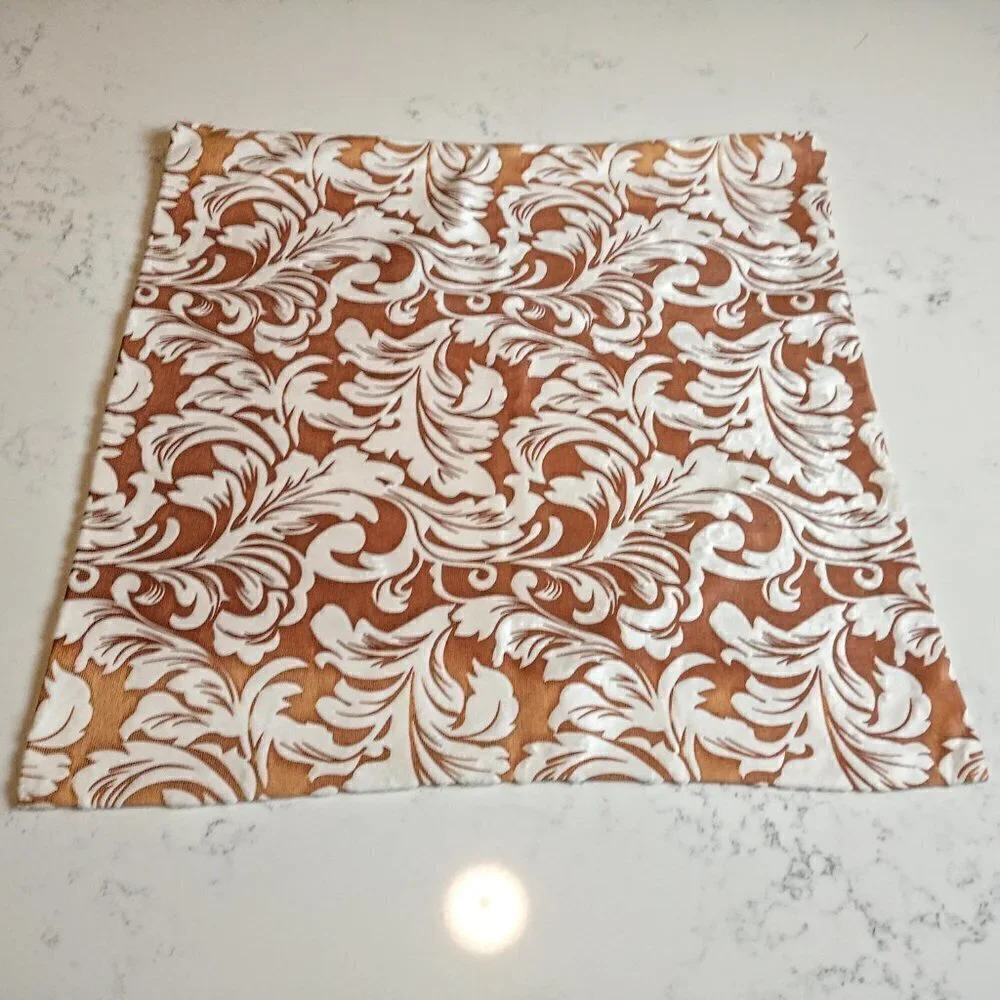 Vintage French Silk Print Pillow Sham Covers